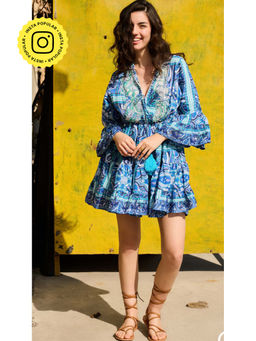 CINCIN Fashion - Serene Blue Mini Dress