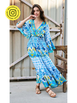 CINCIN Fashion - Boho Bloom Embroidered Maxi Dress