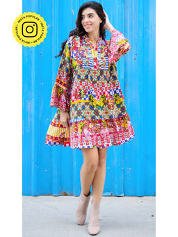 CINCIN Fashion - Ethereal Bloom Tie-Up Dress