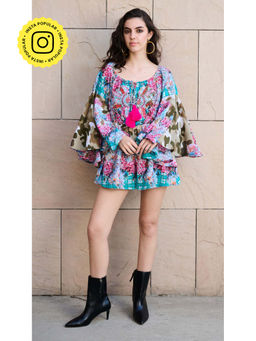 CINCIN Fashion - Tropical Drizzle Multi-Color Playsuit
