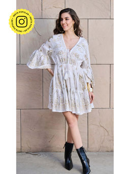 CINCIN Fashion - White Willow Mini Dress