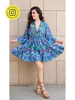 CINCIN Fashion - Boho Tide Embroidered V - Neck Dress