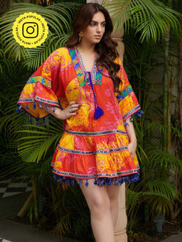 CINCIN Fashion - Printed Boxy Mini Dress