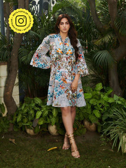 CINCIN Fashion - Printed A Line Short Mini Dress