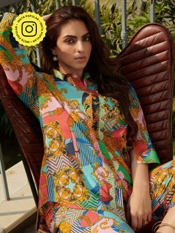 CINCIN Fashion - Vibrant Multicolor Printed Co ord (Set of 2)