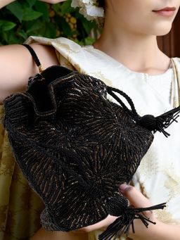 Odette - Black Embellished Batua