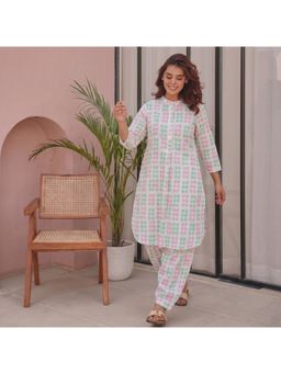 EKOHUM - Block Printed Cotton Multicolor Co-Ord Set