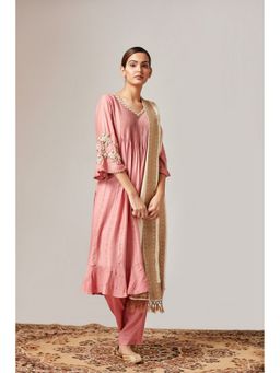 Myoho - Pink Embroidered Kurta