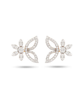 SYNDIORA - Flower Cluster Diamond Earrings