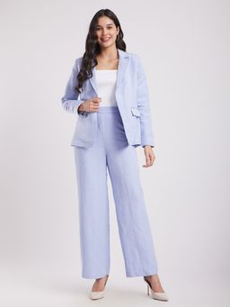 FableStreet - Light Blue Linen Co-Ord (Set of 2)