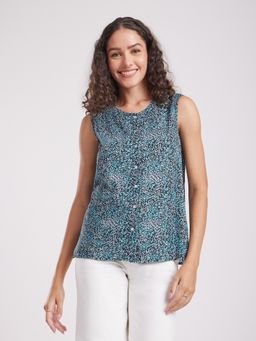 FableStreet - Black Printed Top