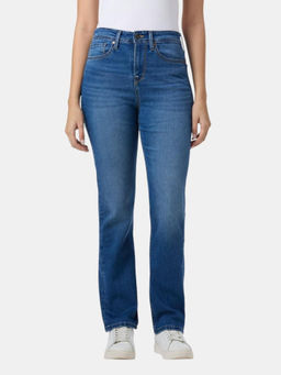 Pepe Jeans - Blue Straight Fit Powerflex Women Jeans