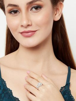 Voylla - Classic Pearly Whites Ring