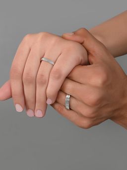 Voylla - Valentine's Day Collection Aligned Hearts Couple Band Rings