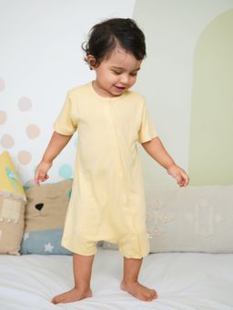 Cocoon Care - Bamboo Cotton Knitted Plain Solid Baby Short Summer Rompers