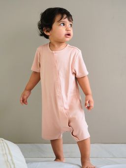 Cocoon Care - Bamboo Cotton Knitted Plain Solid Baby Short Summer Rompers