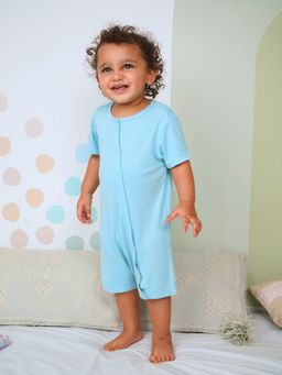 Cocoon Care - Bamboo Cotton Knitted Plain Solid Baby Short Summer Rompers