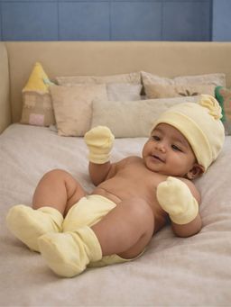 Cocoon Care - Knitted Bamboo Cotton Solid Cap Mittens and Socks