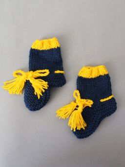 Woonie - Handknitted Socks - Navy Blue