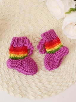 Woonie - Handknitted Socks - Purple