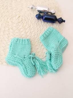 Woonie - Handknitted Socks - Turquoise