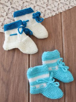 Woonie - Handknitted Socks - Blue (Pack of 2)