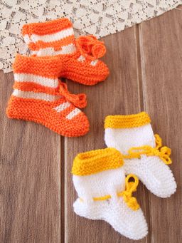 Woonie - Handknitted Socks - Orange (Pack of 2)