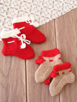 Woonie - Handknitted Socks Self Design (Pack of 2)