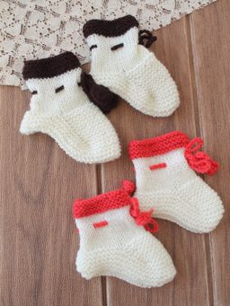 Woonie - Handknitted Socks Self Design (Pack of 2)