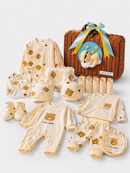 Little Surprise Box - 25 pcs Dreamy Baby Hamper Newborn Boy/Girl Cane Basket Gift