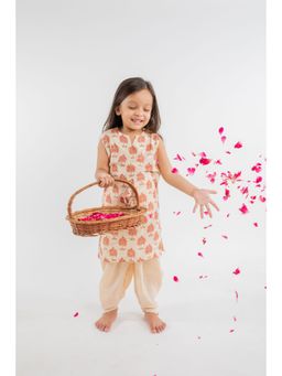MR.BRAT - Girl's Printed Kurta Dhoti Set (Set of 2)