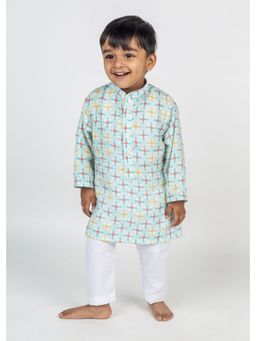MR.BRAT - Boy's Multicolour Printed Kurta Set (Set of 2)