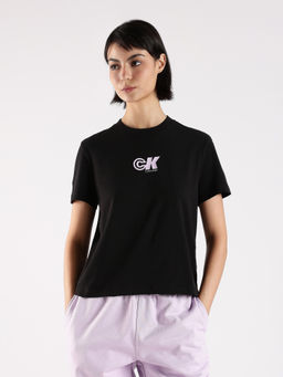 Calvin Klein - Black Logo Slim Fit Cotton T Shirt