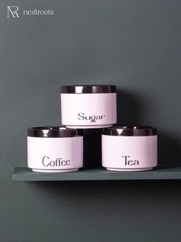 Nestroots - Sleek Canister & Jars for Storage (Pack of 3)