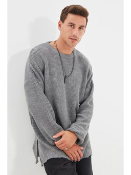Trendyol - Man Grey Sweater