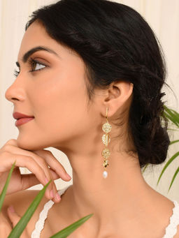 Voylla - Hawaii Tropical Flora Shoulder Duster Earrings