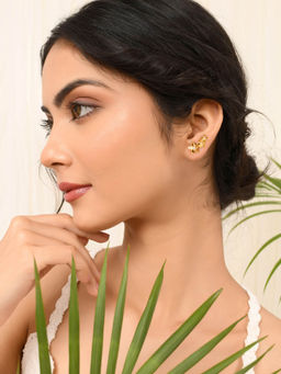 Voylla - Hawaii Plumeria Crawler Earrings