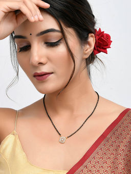 Voylla - Sparkling Elegance Cz Gold Plated Mangalsutra