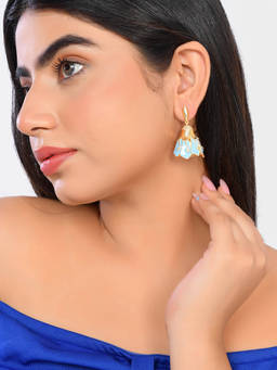 Voylla - Flower Fantasy Azure Blossom Chic Jhumki