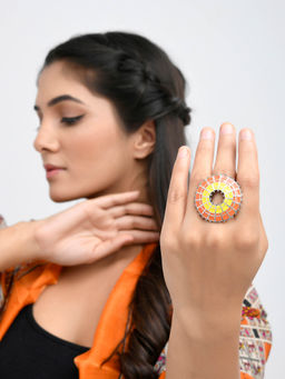 Voylla - Warli Phool Rahi Sarson Sakal Ban Ring