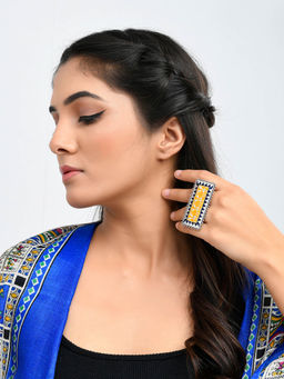 Voylla - Warli Dhindora Baje Re Statement Ring