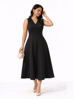 Backup Studio - Elan Black Midi Dress