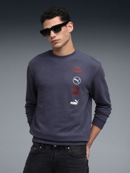 Puma - Men Grey Power Men Graphic Crew Sweatshirt
