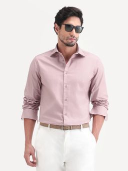 Rare Rabbit - Men Pink Cotton Blend Collar Neck Shirt