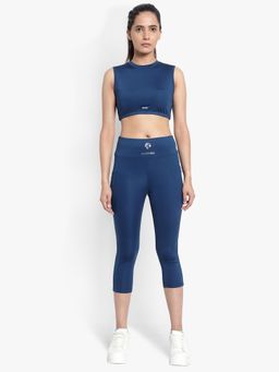 Wear Jukebox - WearJukebox Aero Pocket Tight & Crop Blue Top (Set of 2)