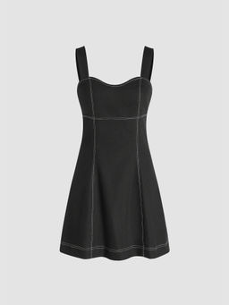Cider - Sweetheart Ruffle Sleeveless Mini Dress