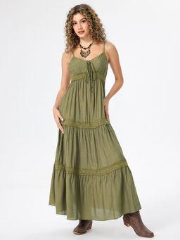 Cider - Texture Knotted Cami Maxi Dress