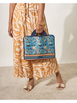 Chumbak - Blue Printed Laptop Sleeve
