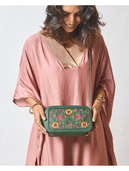Chumbak - Green Embroidered Sling Bag