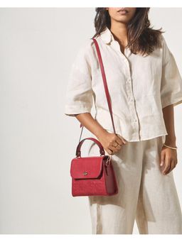 Chumbak - Red Printed Sling Bag with Detachable Strap